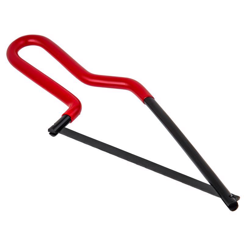Superior Tool 6 in. High Carbon Steel Professional Mini Hacksaw Black/Red