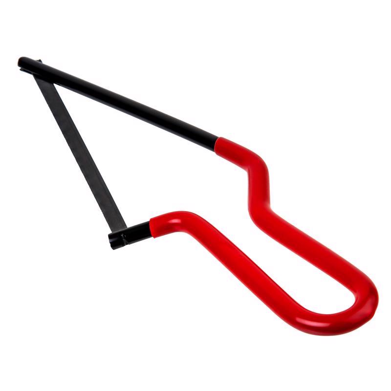 Superior Tool 6 in. High Carbon Steel Professional Mini Hacksaw Black/Red