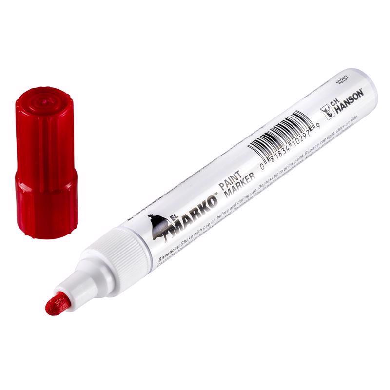 C.H. Hanson El Marko Red Valve Tip Paint Marker