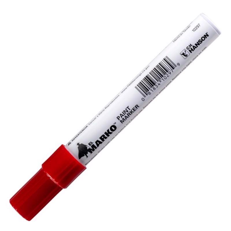 C.H. Hanson El Marko Red Valve Tip Paint Marker