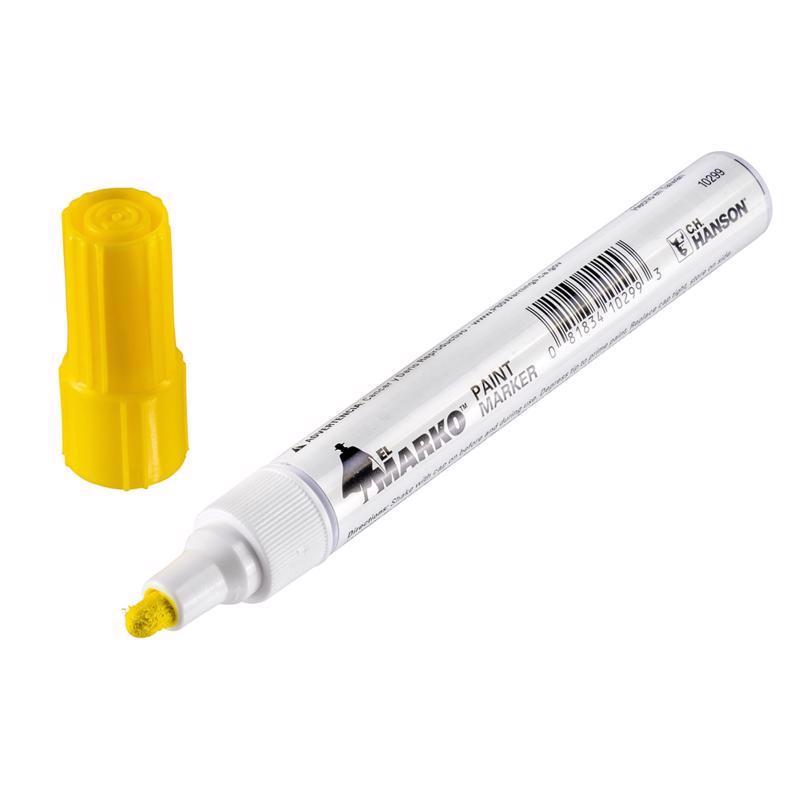 C.H. Hanson El Marko Yellow Valve Tip Paint Marker