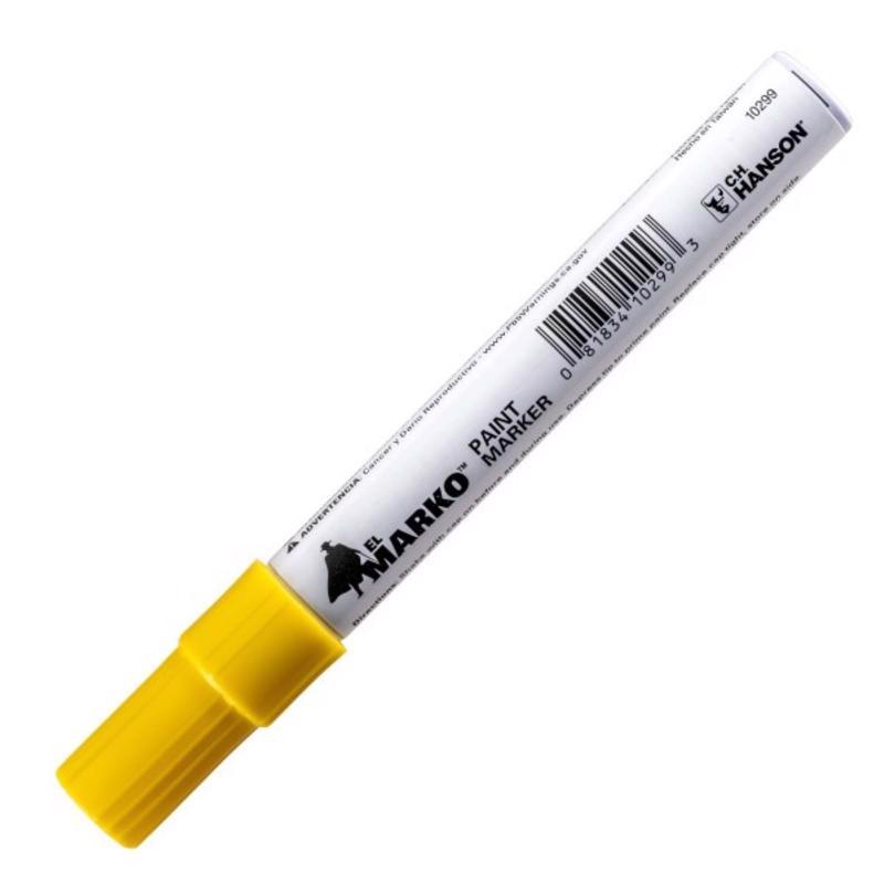 C.H. Hanson El Marko Yellow Valve Tip Paint Marker