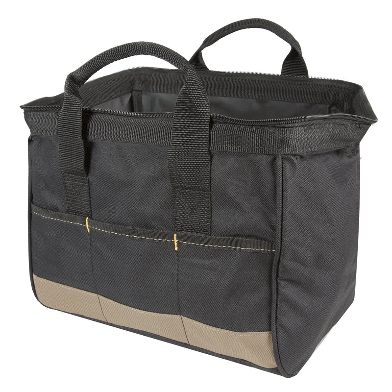 CLC 8.5 in. W X 8 in. H Polyester Tool Bag 14 pocket Black/Tan