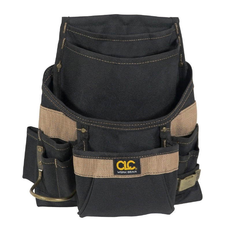 CLC 3.75 in. W X 14.25 in. H Polyester Tool Bag 11 pocket Black/Tan
