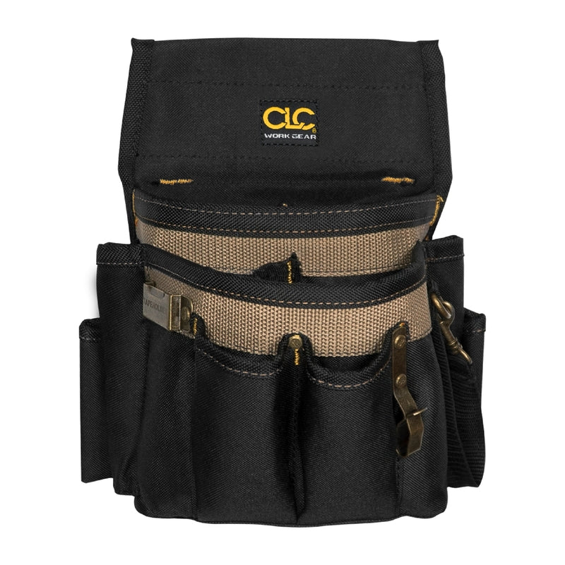 CLC 3.5 in. W X 11 in. H Polyester Electrician's Pouch 10 pocket Black/Tan