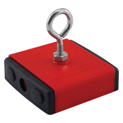 Magnet Source 2.375 in. L X 2.375 in. W Red Retrieving Magnet 40 lb. pull