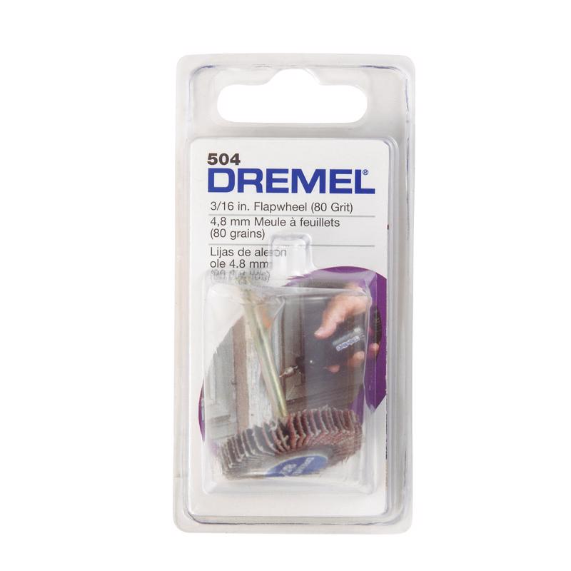 Dremel 3/16 in. D X 1/8 in. Emery Flap Wheel Sander 80 Grit
