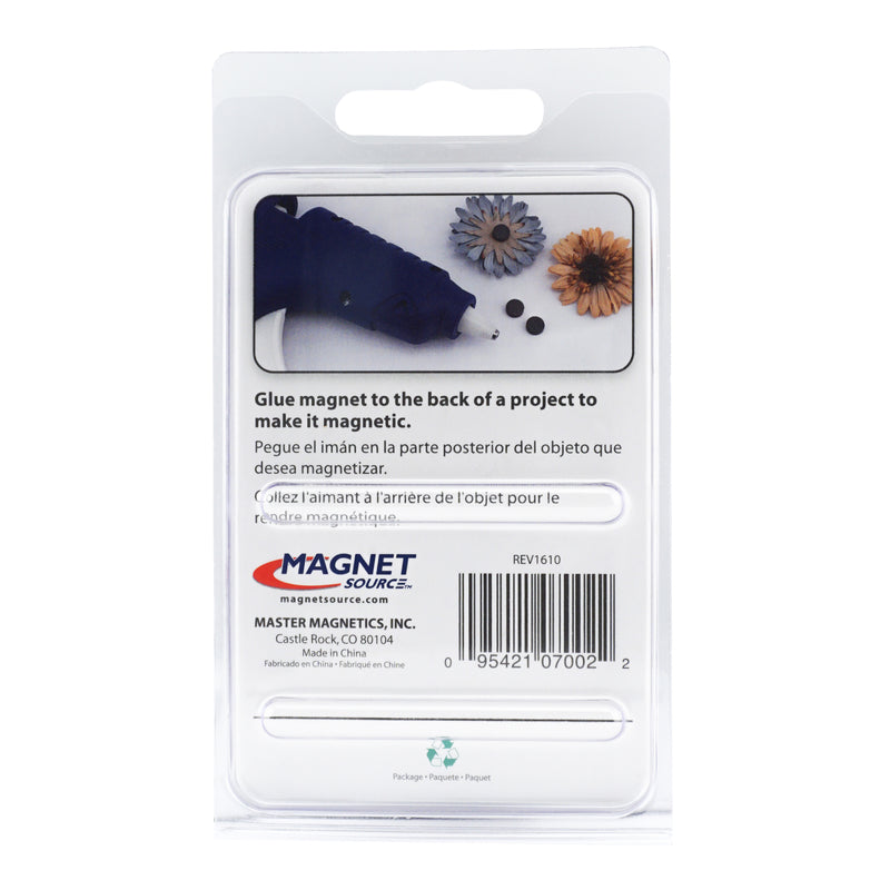 Magnet Source .187 in. L X .5 in. W Black Disc Magnets 0.5 lb. pull 10 pc