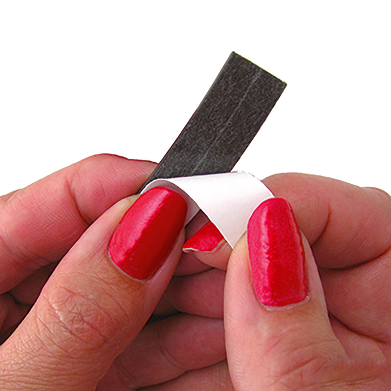 Magnet Source 1 in. L X .5 in. W Black Magnetic Tape Strips 12