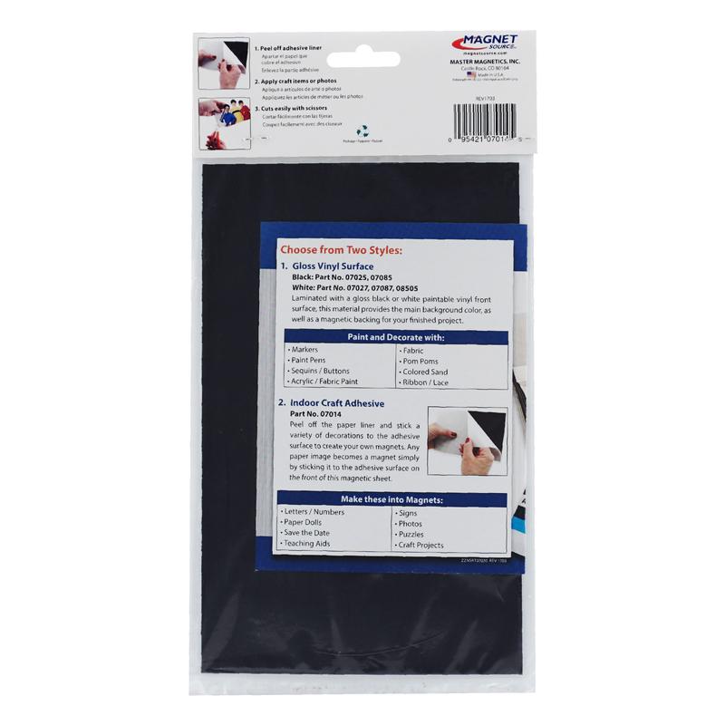Magnet Source 8 in. L X 5 in. W Black Sheet Magnetic Sheet