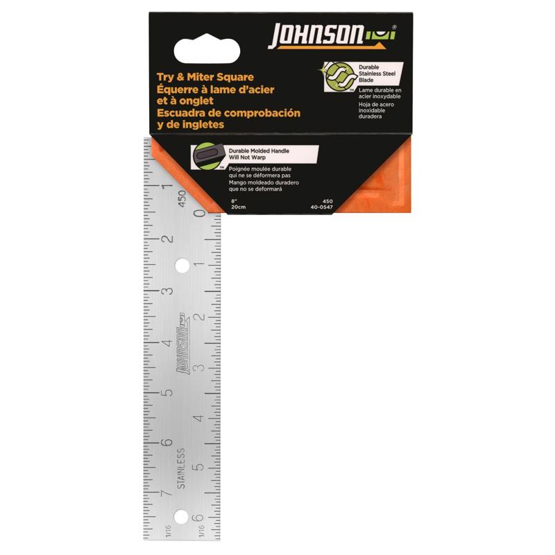 Johnson 8 in. L X 5-1/8 in. H Polystyrene Try Square