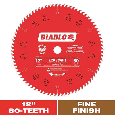 Diablo 12 in. D X 1 in. TiCo Hi-Density Carbide Finishing Saw Blade 80 teeth