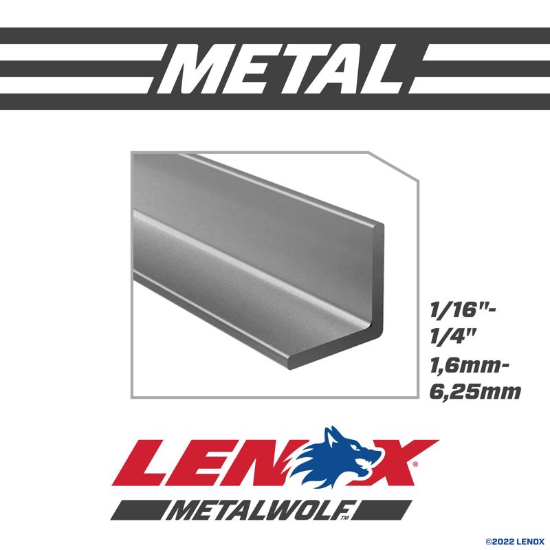Lenox METALWOLF 8 in. Bi-Metal WAVE EDGE Reciprocating Saw Blade 18 TPI 5 pk