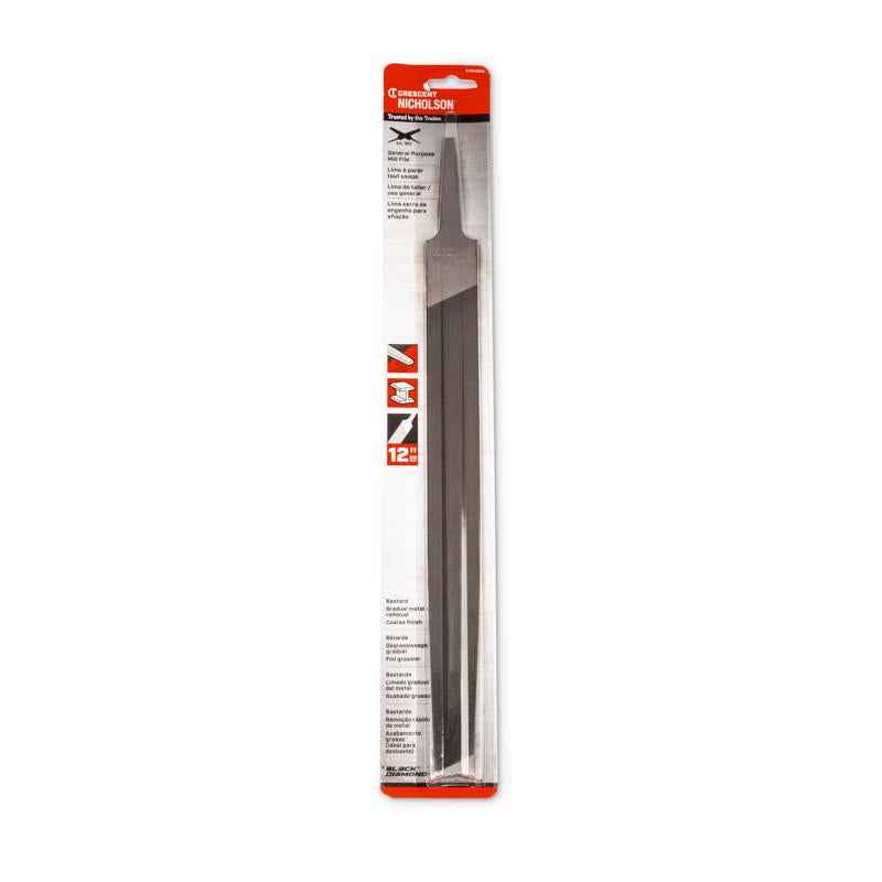 Crescent Nicholson 12 in. L X 2.5 in. W High Carbon Steel Single Cut File