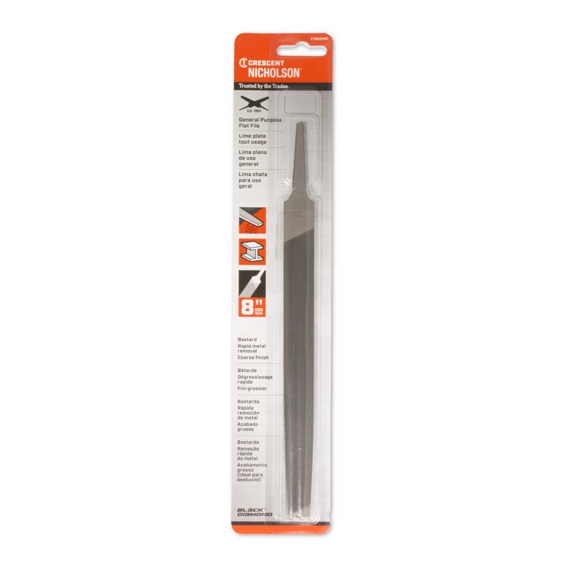 Crescent Nicholson 8 in. L X 2.5 in. W High Carbon Steel Bastard Cut File