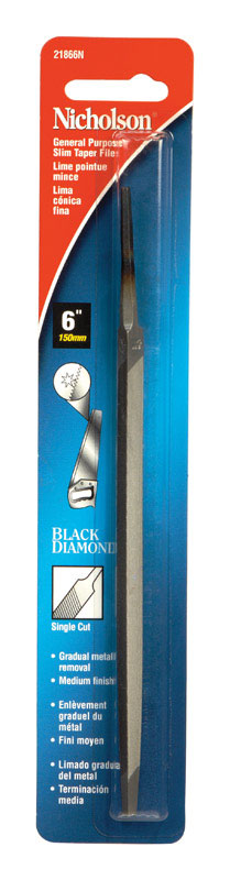 Crescent Nicholson 6 in. L X 1.3 in. W High Carbon Steel Single Cut Slim Taper File