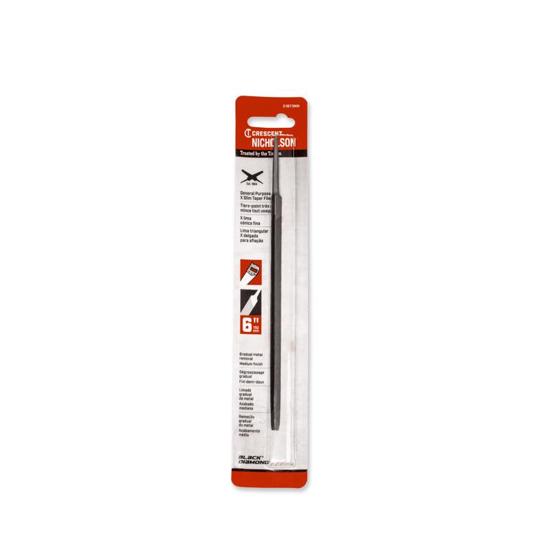 Crescent Nicholson 6 in. L X 1.3 in. W High Carbon Steel Single Cut Extra Slim Taper File