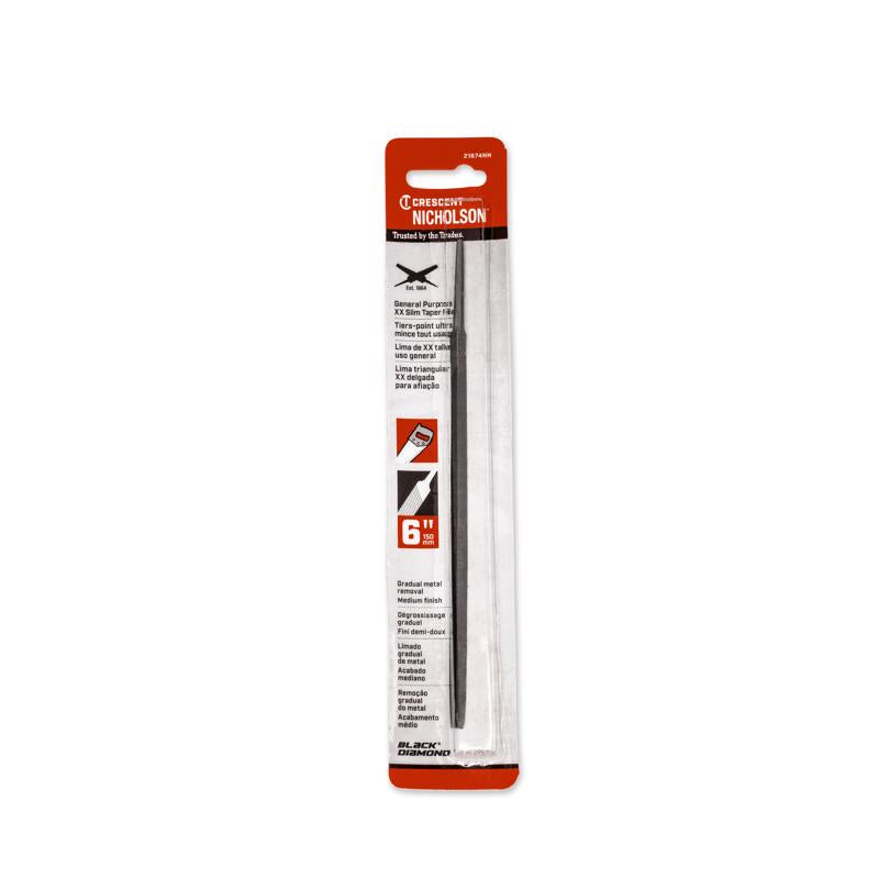 Crescent Nicholson 6 in. L X 1.5 in. W High Carbon Steel Single Cut Taper File