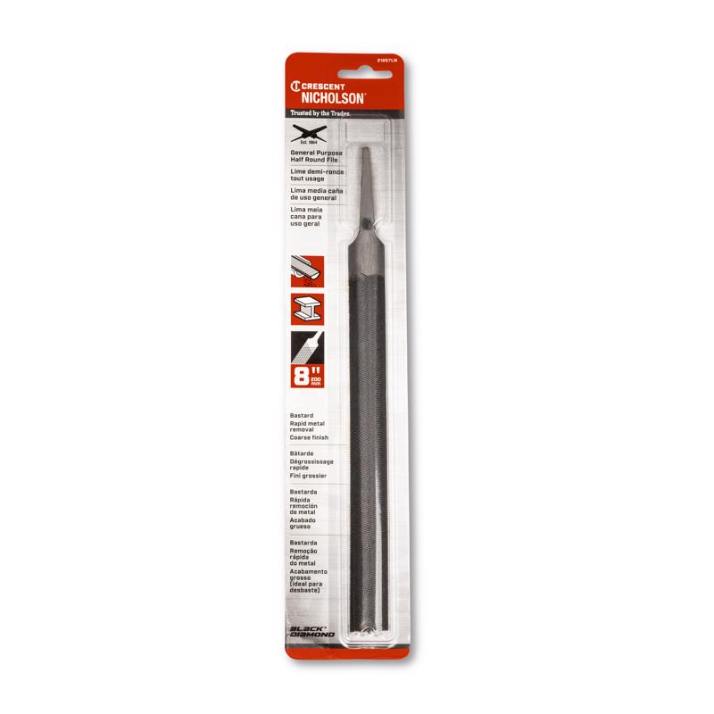 Crescent Nicholson 8 in. L X 2.5 in. W High Carbon Steel Bastard Cut File