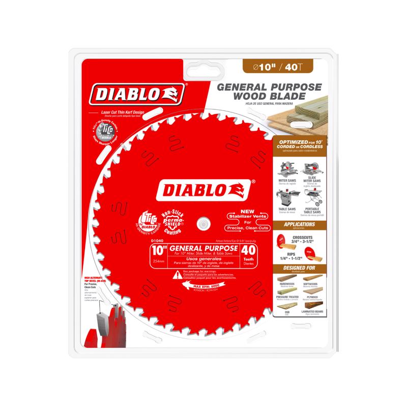 Diablo 10 in. D X 5/8 in. TiCo Hi-Density Carbide Circular Saw Blade 40 teeth