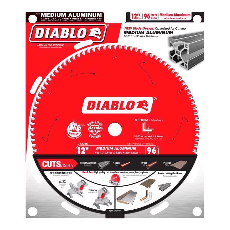 Diablo 12 in. D X 1 in. TiCo Hi-Density Carbide Circular Saw Blade 96 teeth