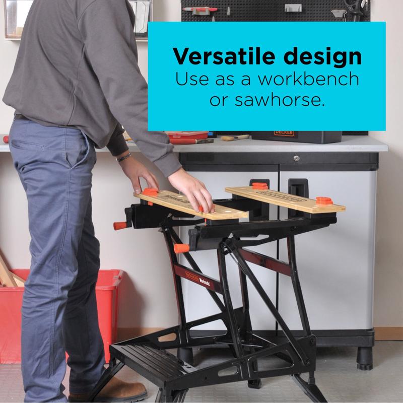 Black+Decker Workmate 225 30.25 in. L X 6.75 in. W X 24.12 in. H Classic Folding Workbench 450 lb
