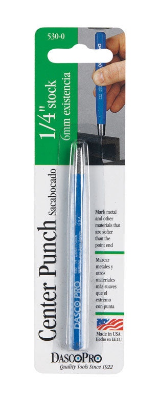 Dasco Pro 1/4 in. High Carbon Steel Center Punch 4 in. L