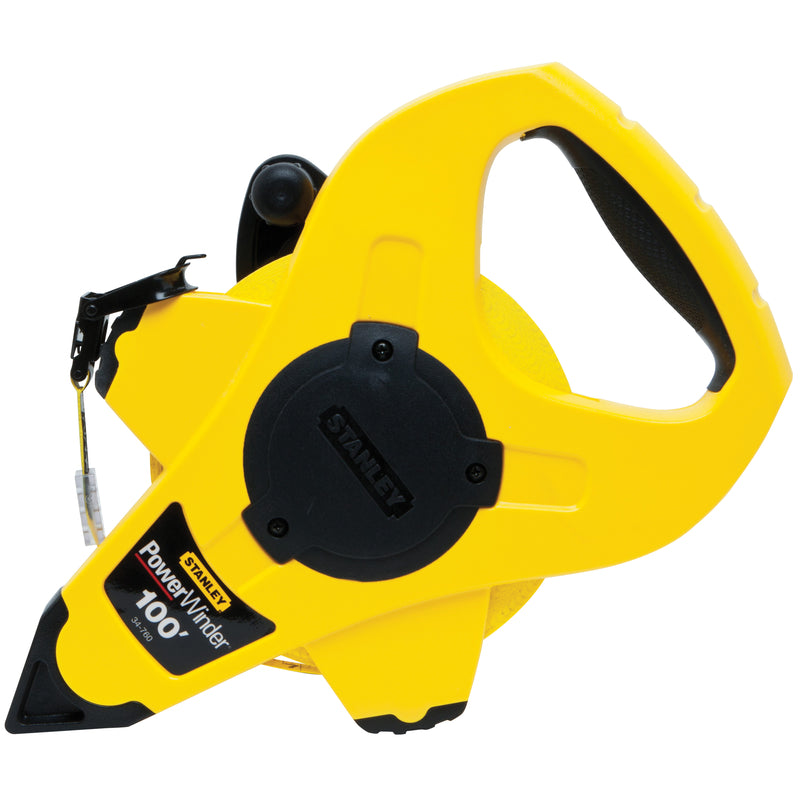 Stanley PowerWinder 100 ft. L X 0.5 in. W Open Reel Fiberglass Long Tape Measure