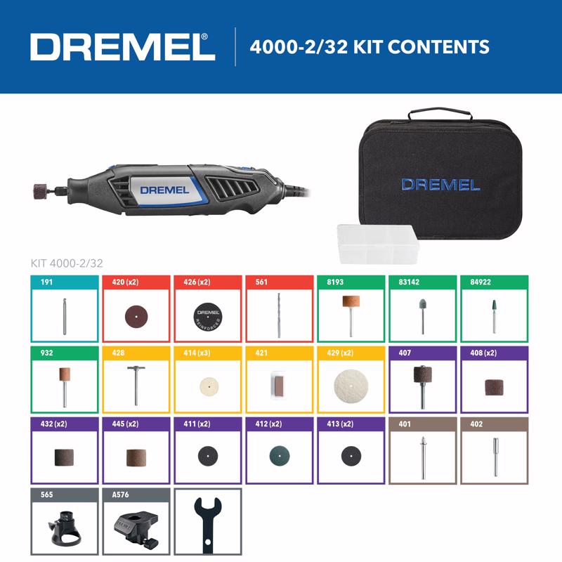 Dremel 4000 1.6 amps Corded Rotary Tool Kit