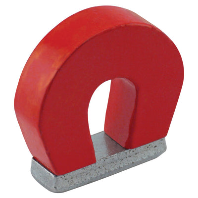 Magnet Source 1 in. L X 1.126 in. W Red Horseshoe Magnet 2 lb. pull