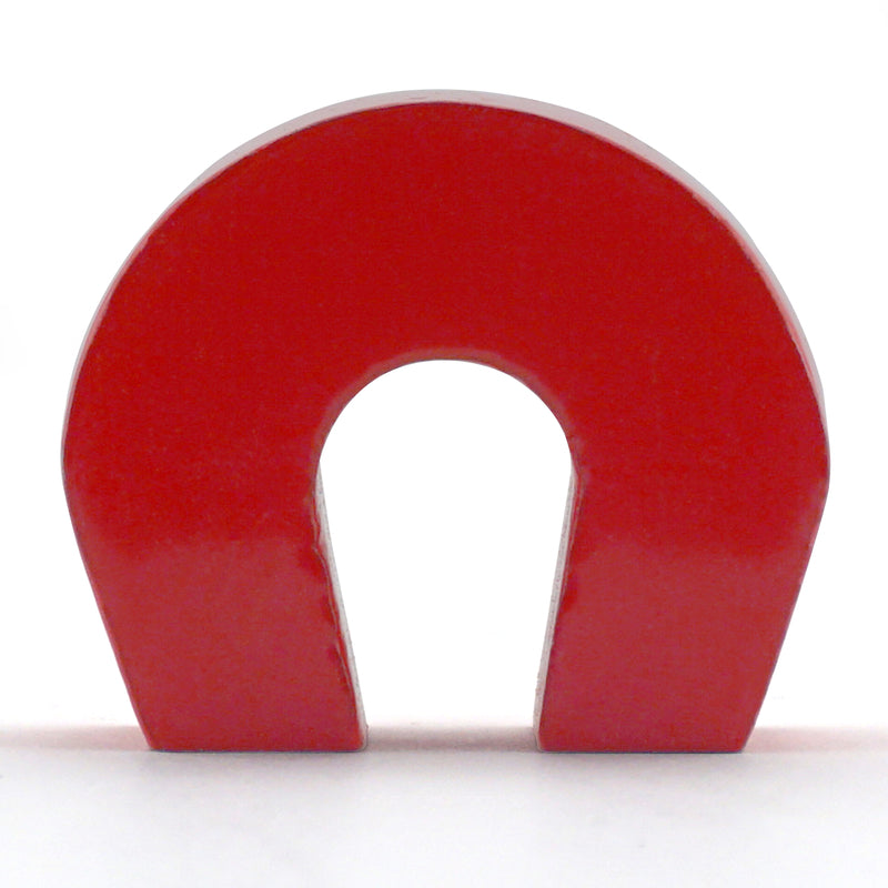 Magnet Source 1 in. L X 1.126 in. W Red Horseshoe Magnet 2 lb. pull