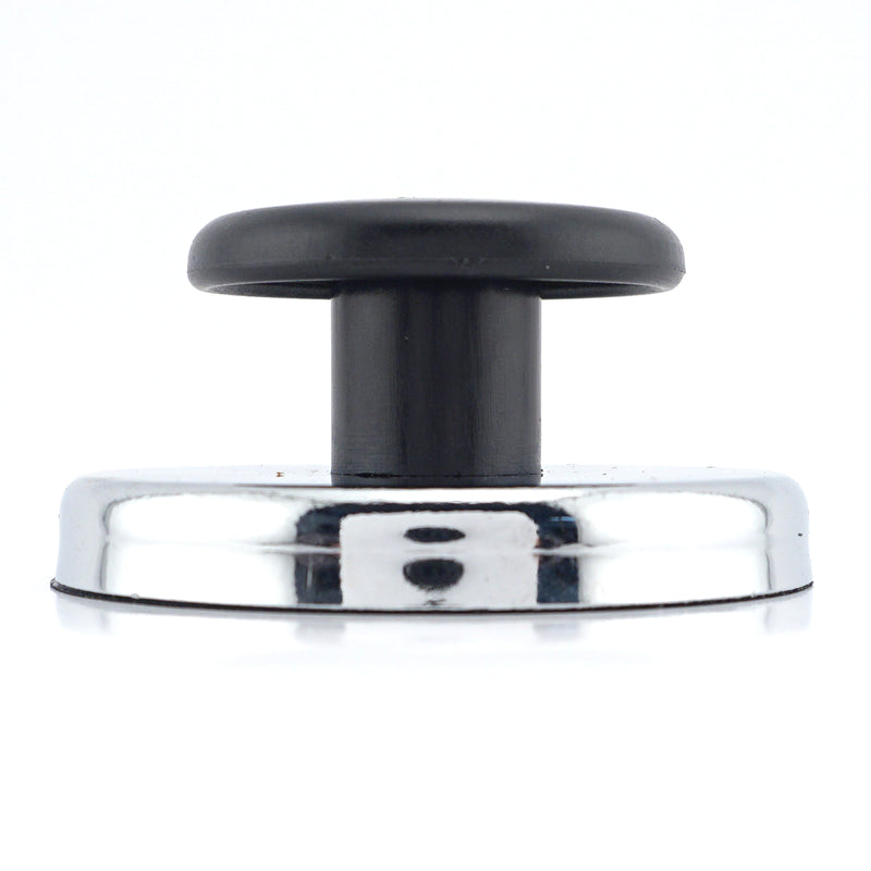 Magnet Source 1.25 in. L X 2.65 in. W Black Knob Magnet 25 lb. pull