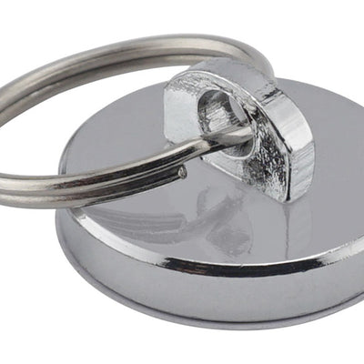 Magnet Source 1-1/8 in. L X 0.25 in. W Silver Round Magnet with Ring 35 lb. pull