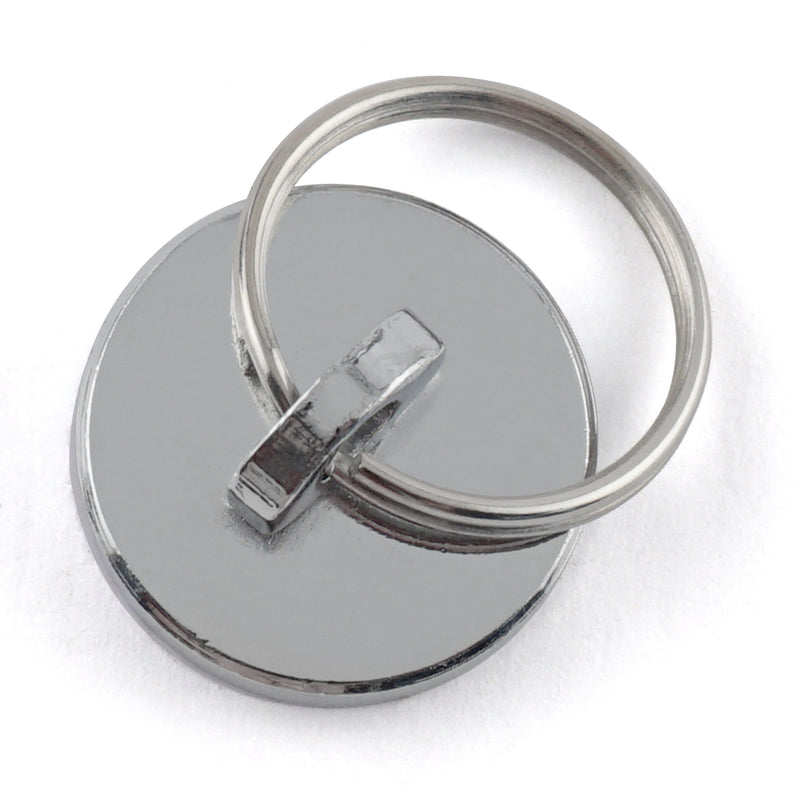 Magnet Source 1-1/8 in. L X 0.25 in. W Silver Round Magnet with Ring 35 lb. pull