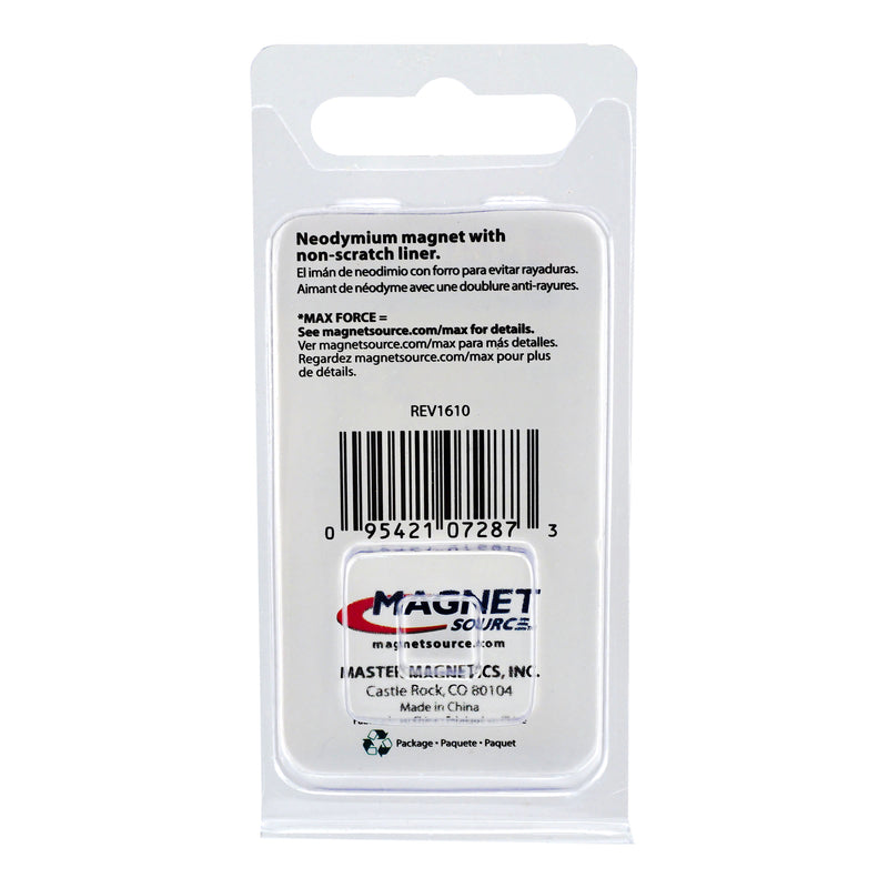 Magnet Source 1-1/8 in. L X 0.25 in. W Silver Round Magnet with Ring 35 lb. pull