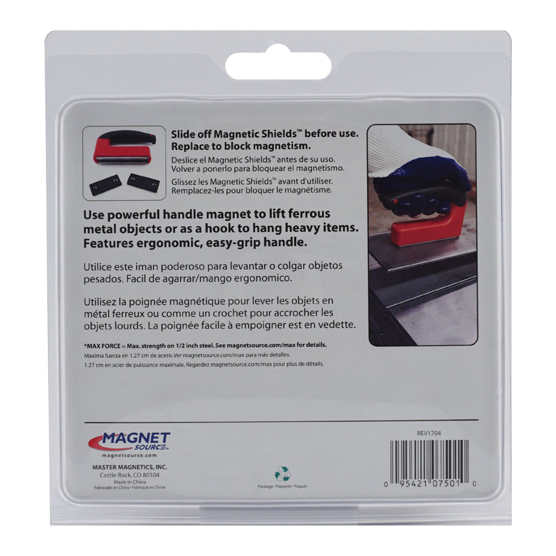 Magnet Source 5.25 in. L X 1 in. W Red Handle Magnet 100 lb. pull