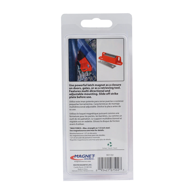 Magnet Source 4.25 in. L X 1 in. W Red Latch Magnet 50 lb. pull