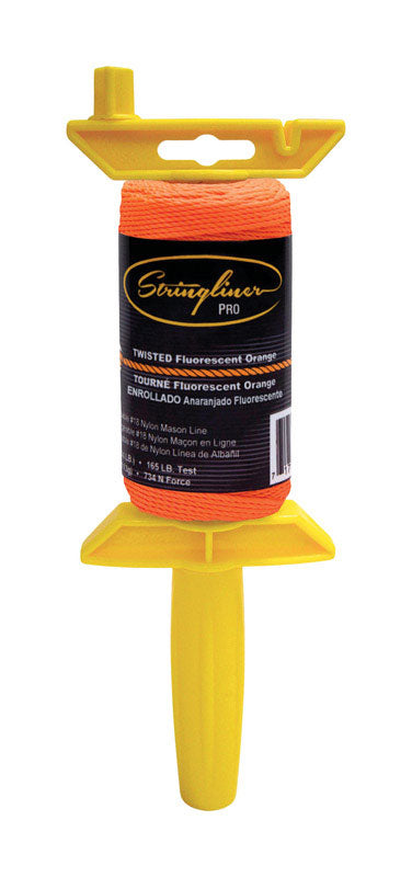 Stringliner Pro Orange Twisted Mason Line and Reel 270 ft. Orange