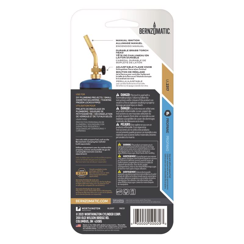 Bernzomatic 16 oz Classic Torch Brass Propane
