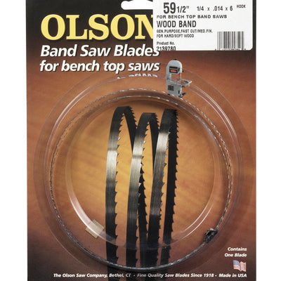 Olson 59.5 in. L X 0.25 in. W Carbon Steel Band Saw Blade 6 TPI Hook teeth