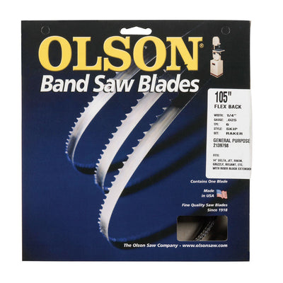 Olson 105 in. L X 0.25 in. W Carbon Steel Skip Band Saw Blade 6 TPI Skip teeth