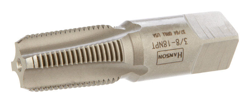 Irwin Hanson High Carbon Steel SAE Pipe Taper Tap 3/8 in.