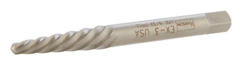 Irwin Hanson EX-3 Carbon Steel Spiral Screw Extractor 6 in.
