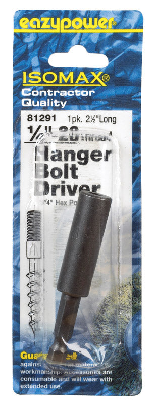 Eazypower Isomax Hex 1/4 in.-20 X 2-1/2 in. L Screwdriver Bit Adapter Steel