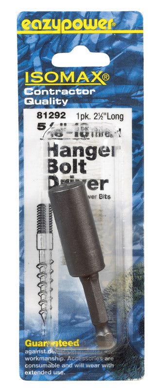 Eazypower Isomax Hex 5/16 in.-18 in. X 2.5 in. L Screwdriver Bit Adapter Steel