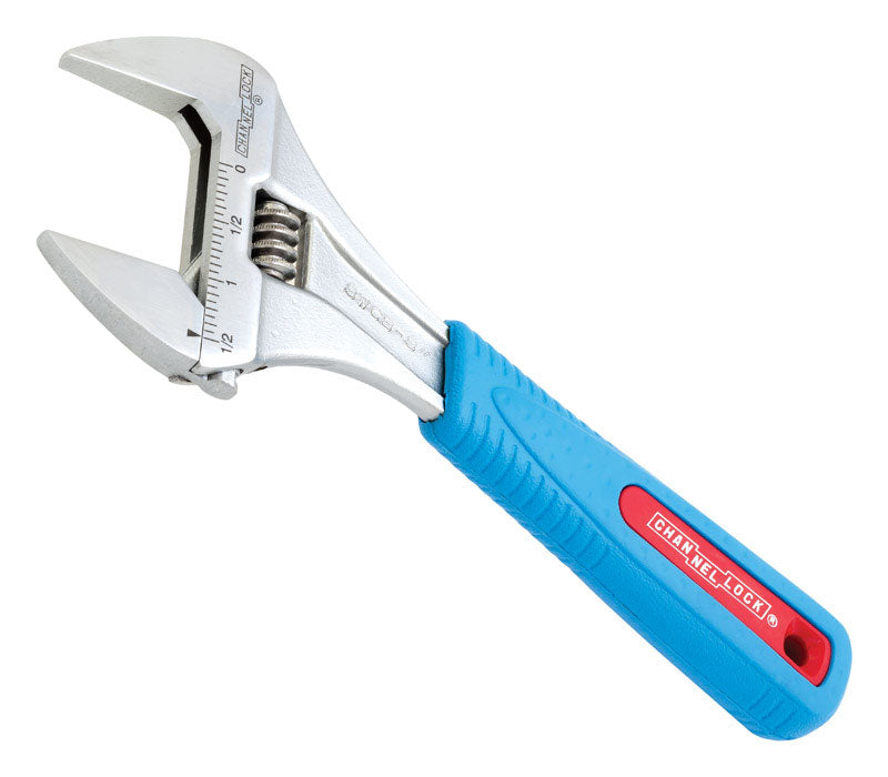 Channellock WIDEAZZ Metric and SAE Adjustable Wrench 8 in. L