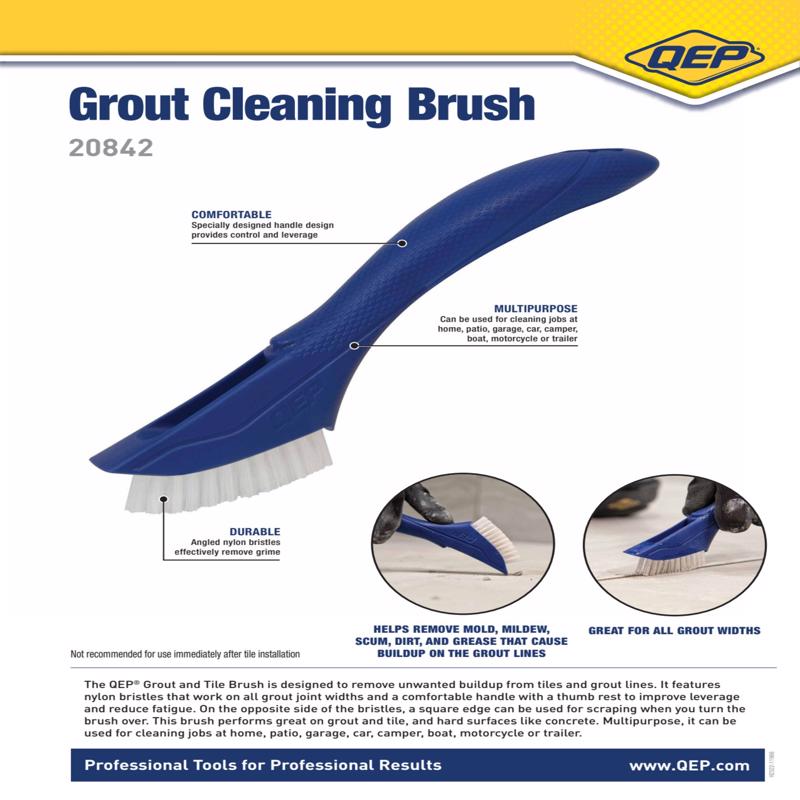 QEP 8 in. H X 1.8 in. W X 1 in. L Plastic Brush
