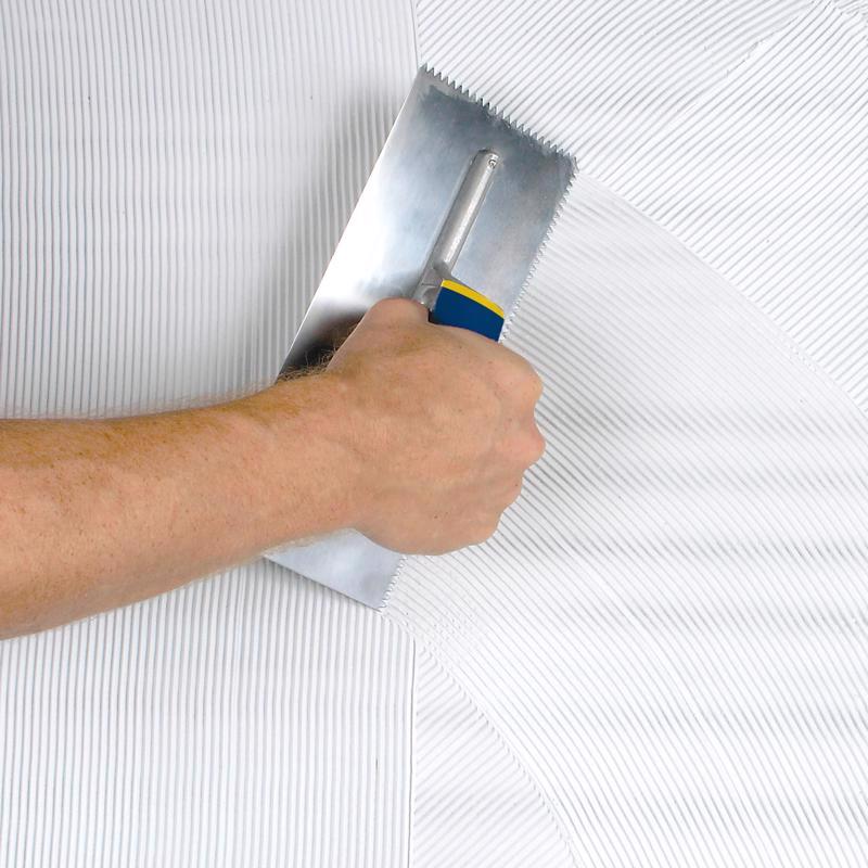 QEP 11 in. W X 4-1/2 in. L Stainless Steel V Notched Trowel