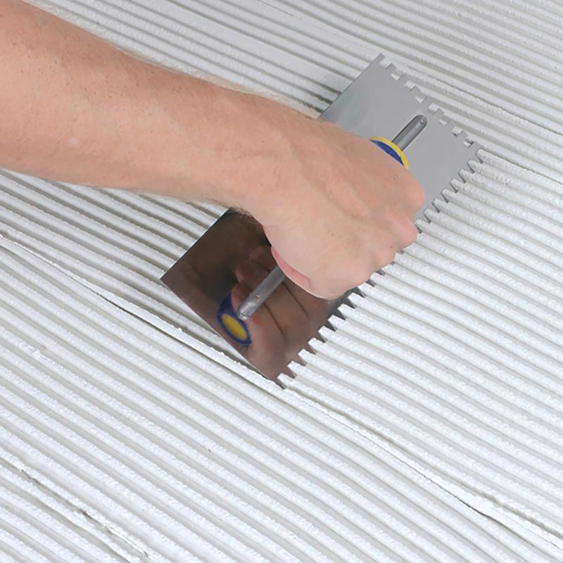 QEP 3.75 in. H X 4.5 in. W X 11 in. L Stainless Steel Square Notch Trowel