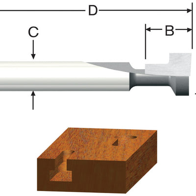 Vermont American 3/8 in. D X 3/8 in. X 1 in. L Carbide Tipped Keyhole Router Bit